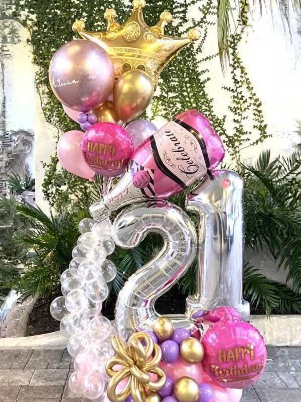 Balloon Bouquet Two Numbers Twenty-One