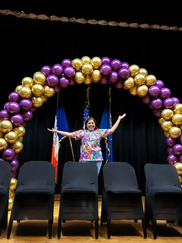 Balloonm Arches Yellow and Purple