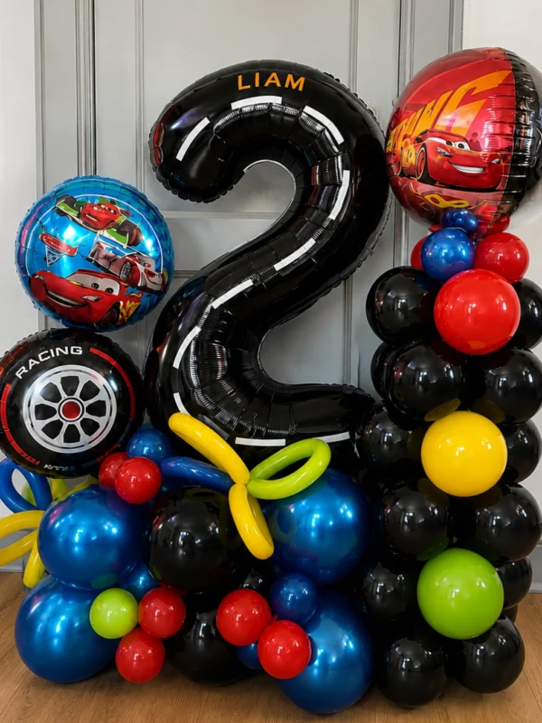 Balloon Bouquet One Number Cars